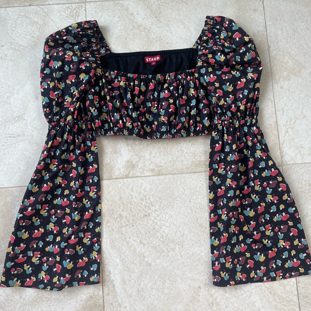 Staud Elena Mushroom Long Sleeve Top